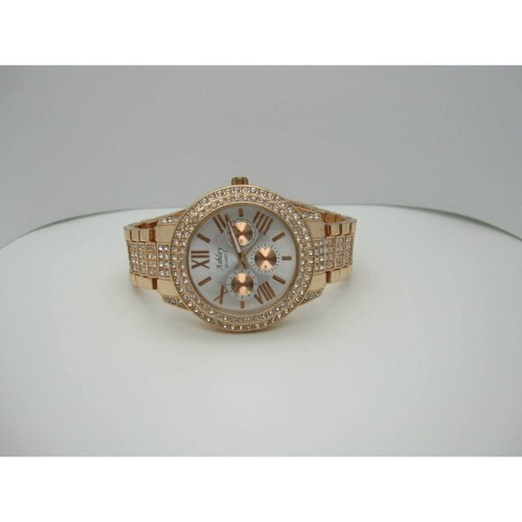 Women's Ashley Quartz Crystals WR Analog Crystal 40mm Dial Watch (C661) - Picture 9 of 12